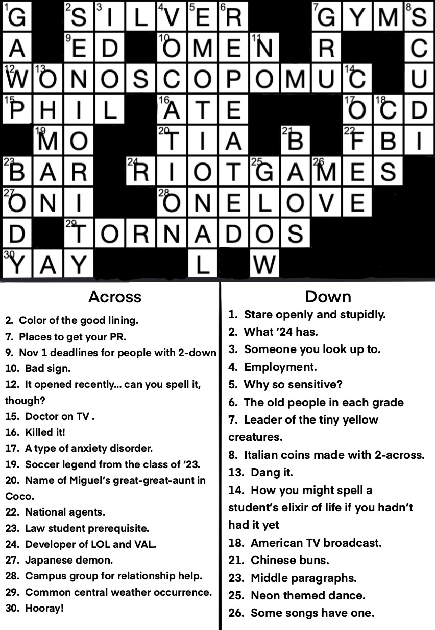 Crossword Answer Key 5/9/24 The Hotchkiss Record Crossword Answer Key 5/9/24 The Hotchkiss Record