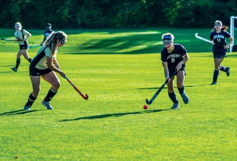 Isabella Giordano ’20 handles the ball during a Field Hockey game last year.