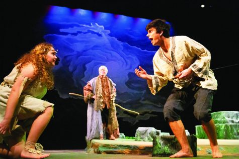 In The Tempest, Miranda, played by Carla Sephton ’21, falls in love with Ferdinand, played by Asa Tuke ’21.