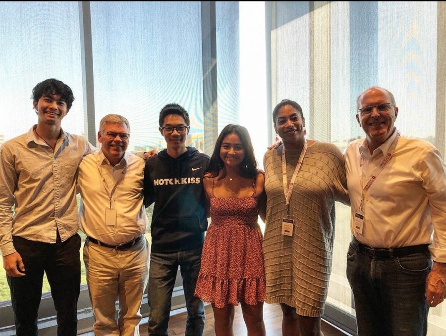 From left-to-right: Max Grossman ’21, Mr. Bradley, Felix Bao ’21, Ivy Bhandari ’21, Dr. Myers, and Mr. Drake, attended the Freedom of Expression and Open Discourse in High School Conference at the University of Chicago.