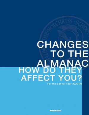 Several changes were made to the 2020-21 Almanac.