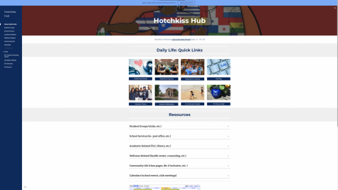 The Hotchkiss Hub serves as a virtual space where students can find answers to their most common questions.