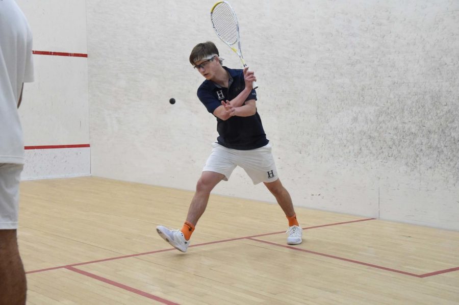 Claytons favorite part of playing squash is its balance of competition and sportsmanship.