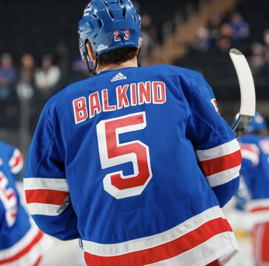 New York Rangers honor Teddy Balkind before game.