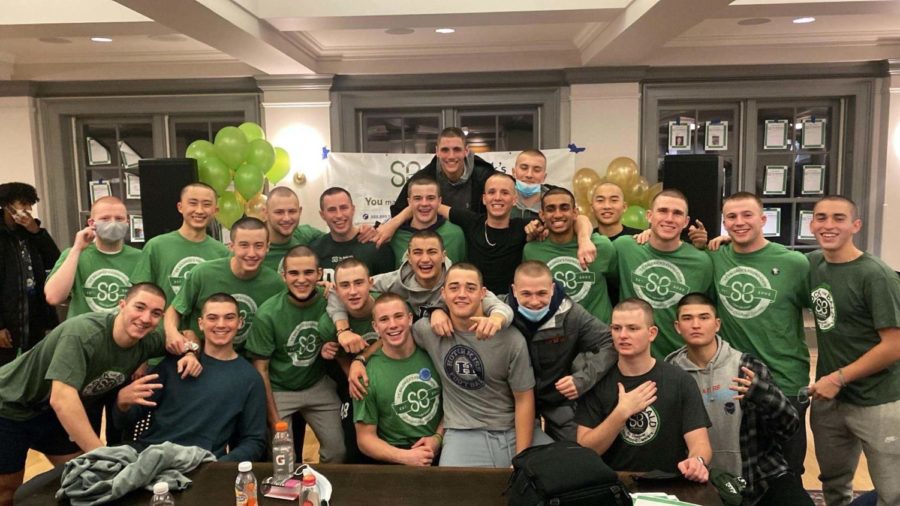 Students+shaved+their+heads+to+support+pediatric+cancer+research.+The+school+is+among+the+top+five+fundraisers+in+the+nation+for+St.+Baldricks+Foundation.