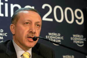 President Recep Tayyip Erdogan at the 2009 World Economic Forum.