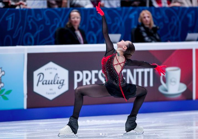 Kamila+Valieva+skates+in+the+Russian+Championship.