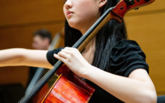 Allison Lin ’22 in the Philharmonic.