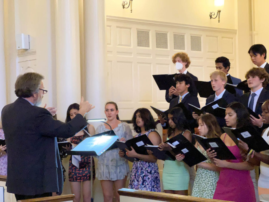 Hotchkiss Chorus performs in Chapel.