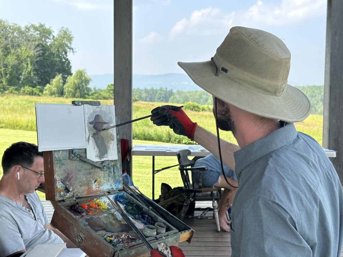 Artists painted in a variety of locations on campus, including in the fields of Fairfield Farm.