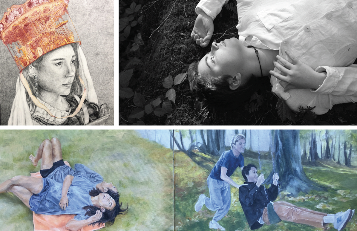 Details from Gold Key artworks by Marisin McLain 25, Olivia Zhang 25, and Andrew Hickman 25.