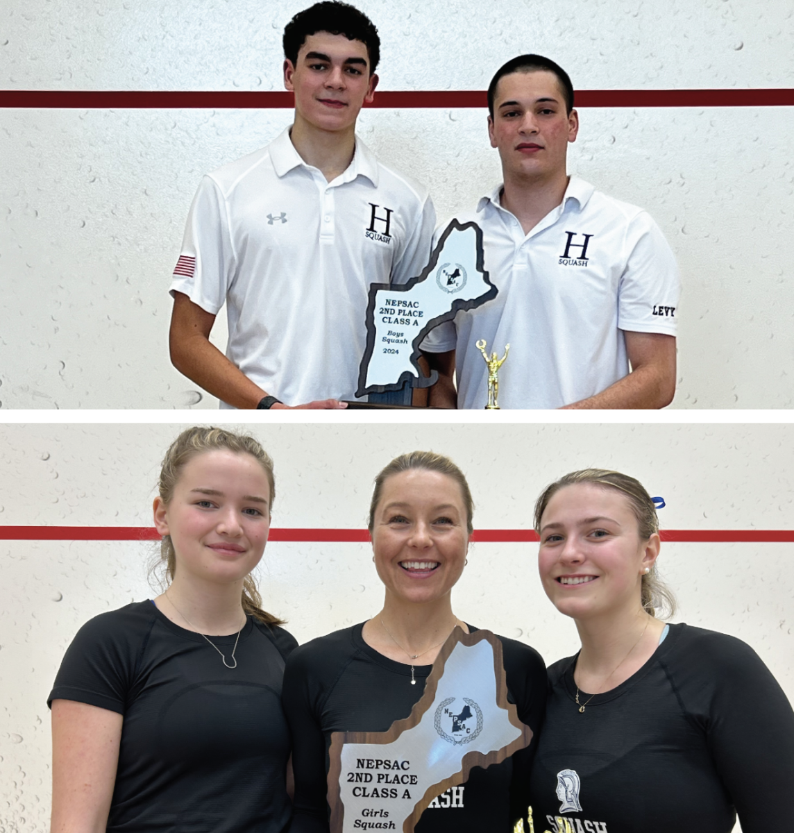 Boys and Girls Varsity Squash both earned 2nd place honors at the New England Class A Championships.