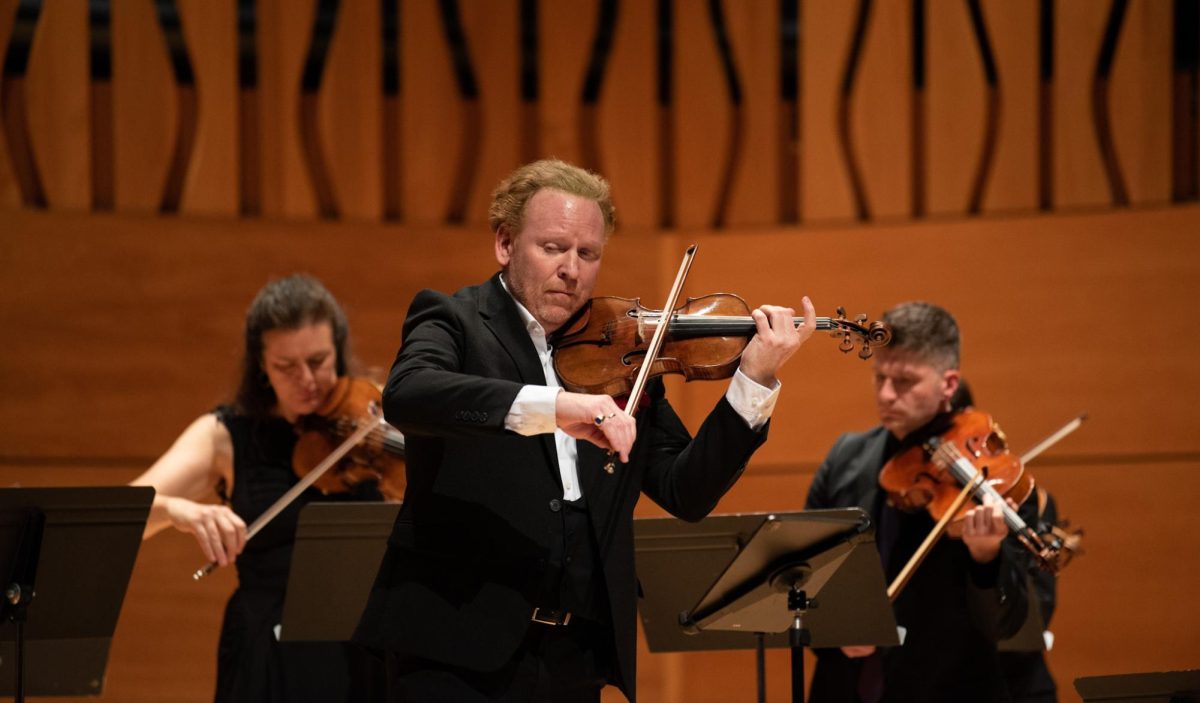 Daniel Hope performs in Elfers Hall with the Zurich Chamber Orchestra.