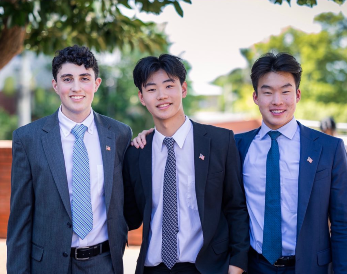 From left to right: Meilan Antonucci ’24, Jason Shan ’23, and Ben Who ’24.