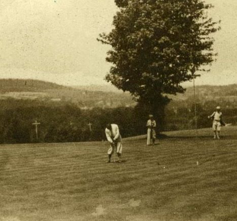 An archival photo of the seventh hole of the internationally-ranked golf course.