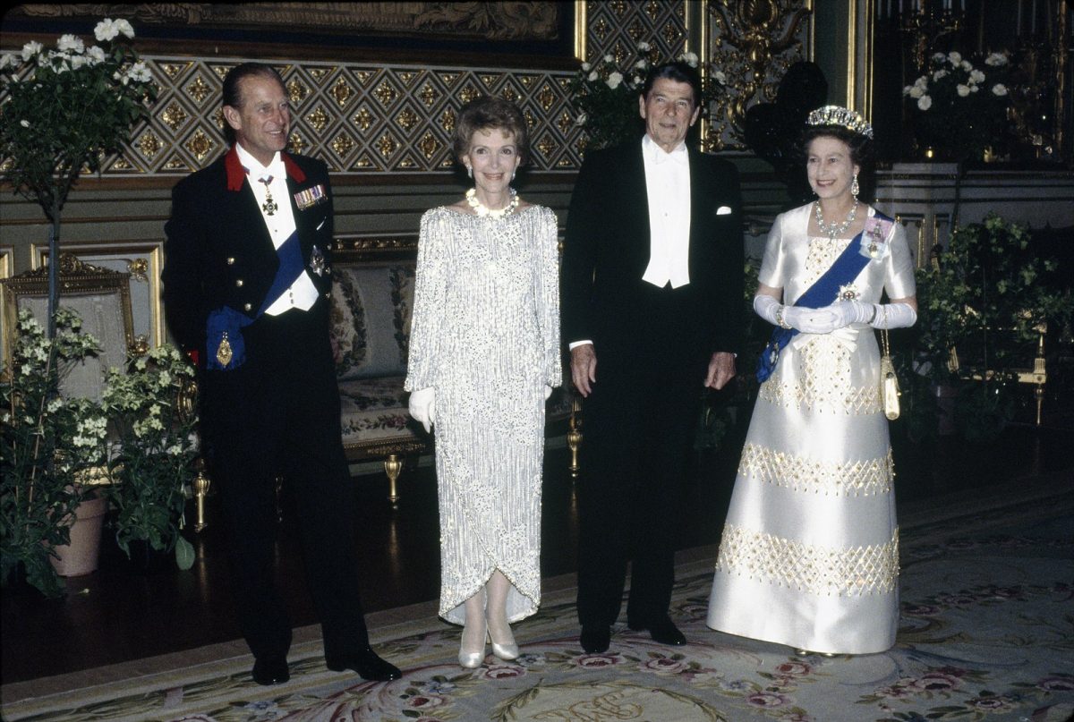 From Left: Prince Phillip, Nancy and Ronald Reagan, Queen Elizabeth II.
