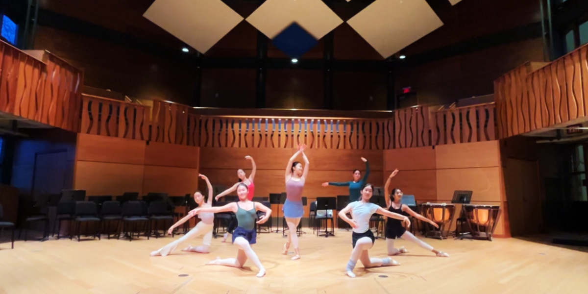 The dance team and the orchestra rehearsed separately before assembling the show.