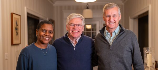 The winter holiday was called in honor of retiring Presidents of the Board Liz Hines ’93 and Bob Gould ’77.