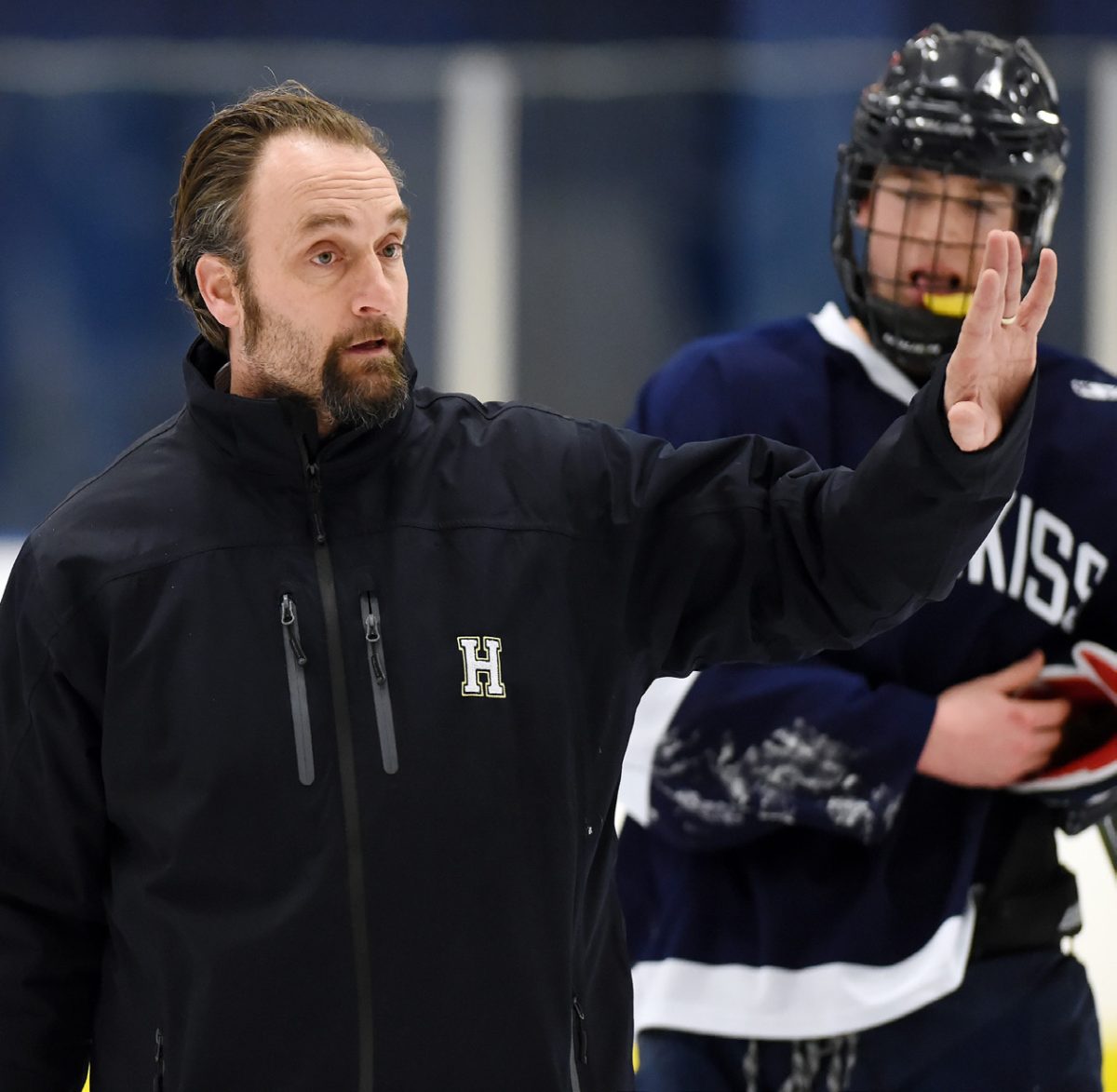 Mr. Mike Traggio coaching the team against Berkshire in 2016.