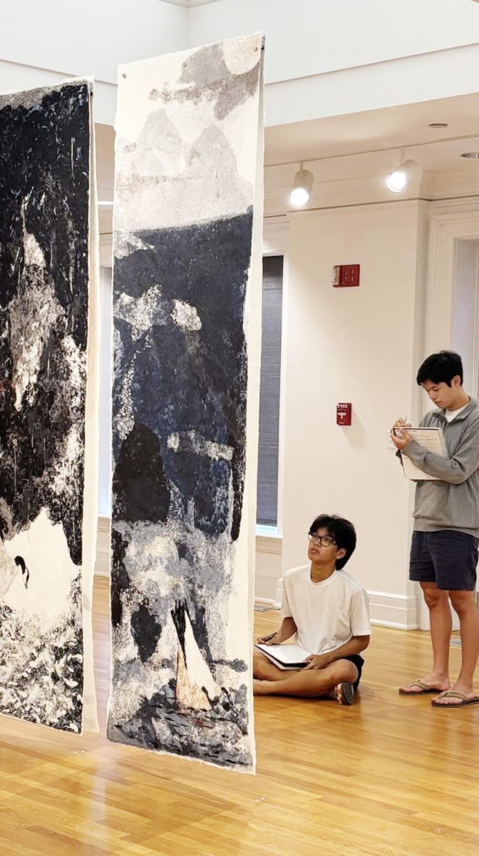 Mr. Heyman led workshops for visual arts students.