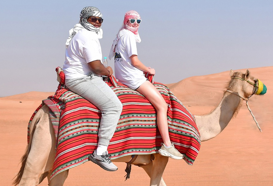 Delegates traveled outside of the city to experience the desert.