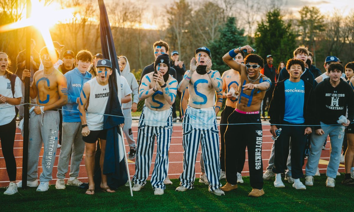 Students gathered at Sprole Field to cheer on Varsity Football to close out the day of competition.